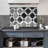 Backsplash Marokkaanse tegels zwart-wit
