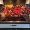 Achterwand keuken met pepers