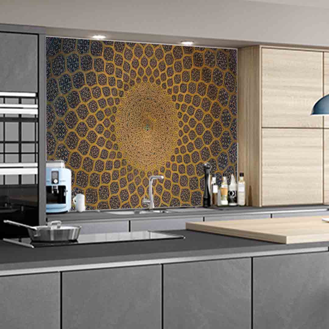 bonen temperatuur kaart Keukenachterwand met print van Perzisch Mozaïek - Kunst in je keuken