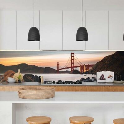 Keukenspatwand met Golden Gate bridge