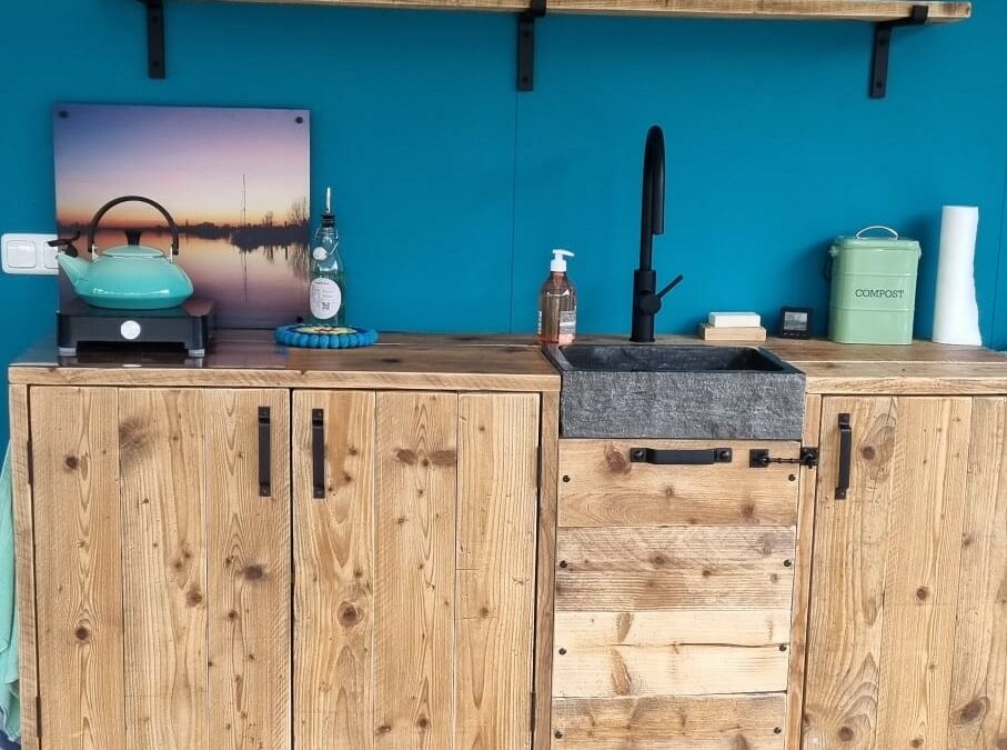 Achterwand met prachtige eigen foto