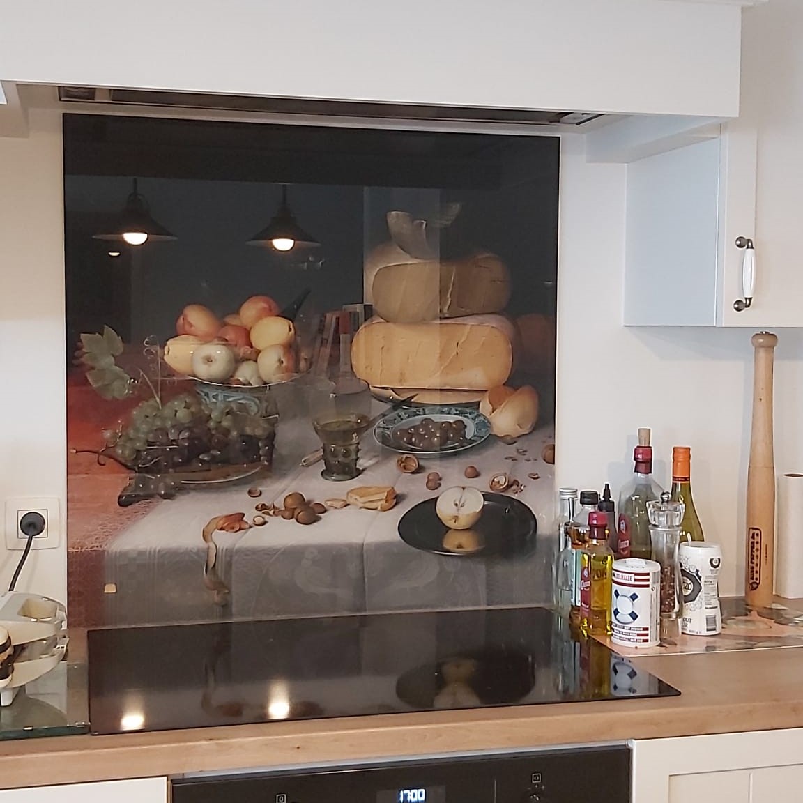 Keuken achterwand met Kazen uit Rijksmuseum