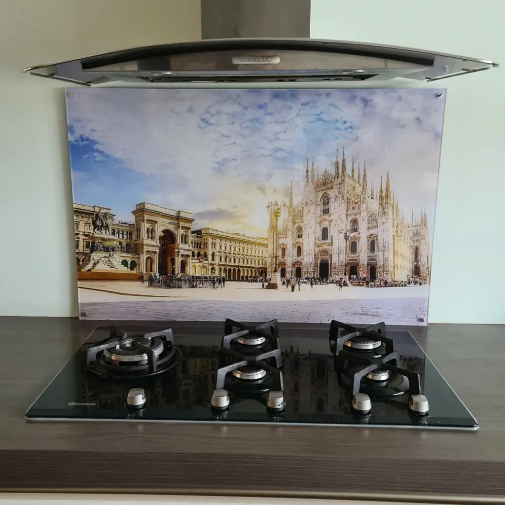 Backsplash met vakantiefoto