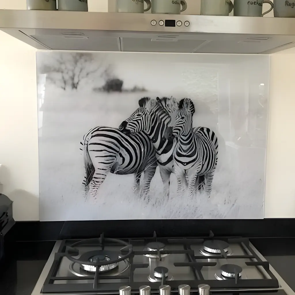 Backsplash met zebras