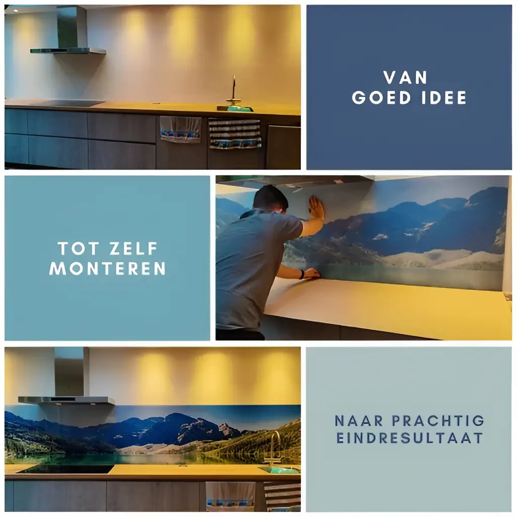 Keukenachterwand op maat met eigen foto