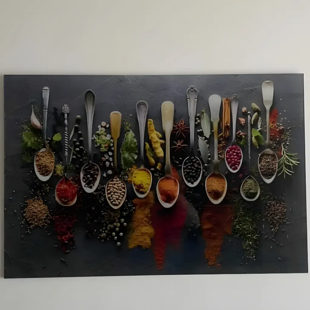 Lepels en kruiden in je keuken als wanddecoratie