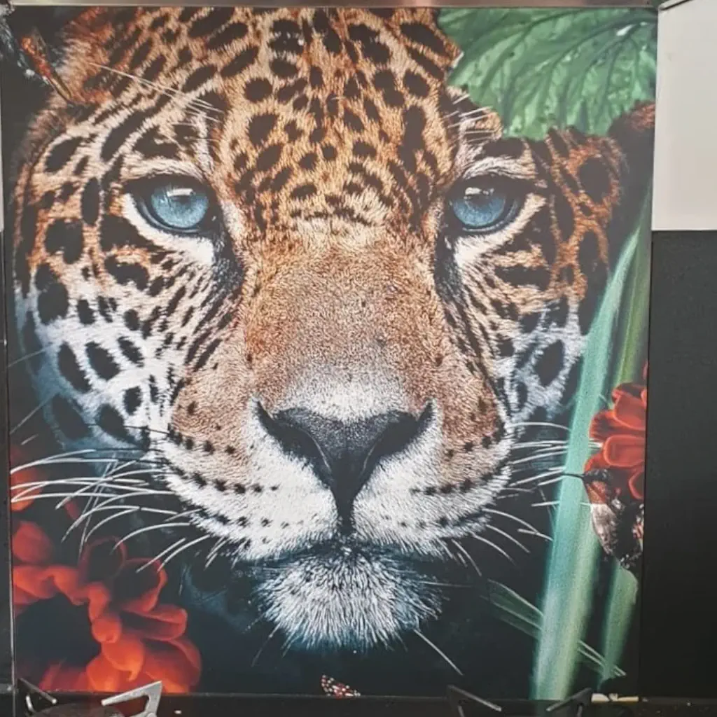 Spatplaat met eigen foto van panter