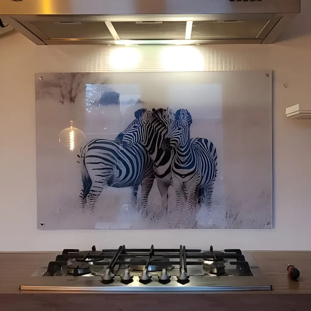 Spatplaat van acrylglas met zebras