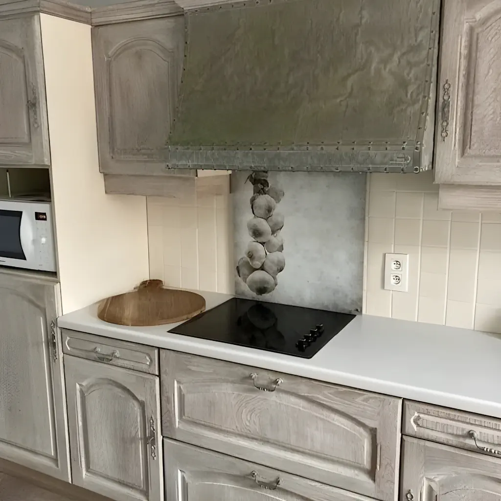 Spatscherm design met knoflook