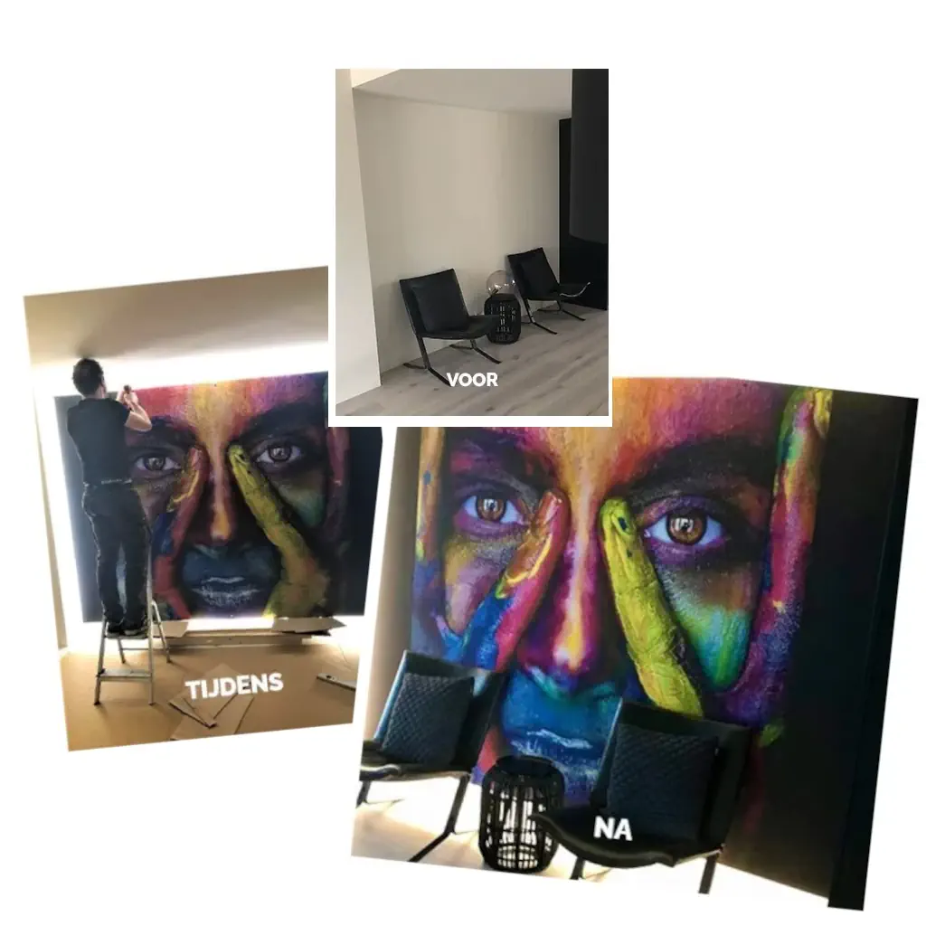 XL keuken wanddecoratie met ledverlichting