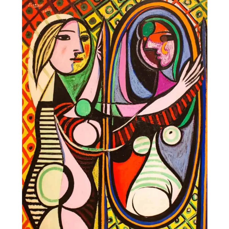 Dame voor een Spiegel van Pablo Picasso dame-voor-een-spiegel-van-picasso