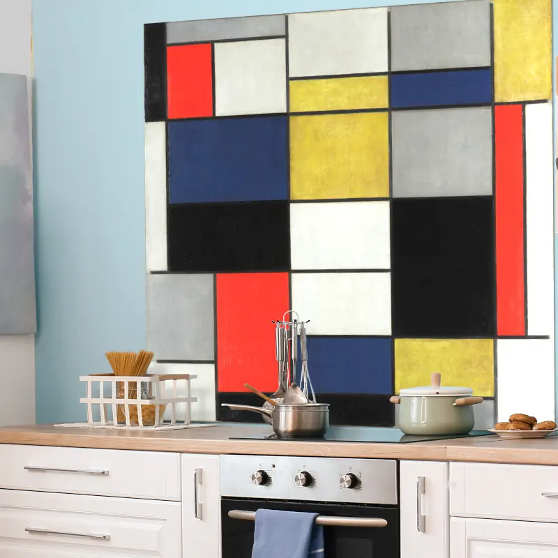 De Grote Compositie A van Mondriaan De Grote Compositie A van Mondriaan - Afbeelding 2
