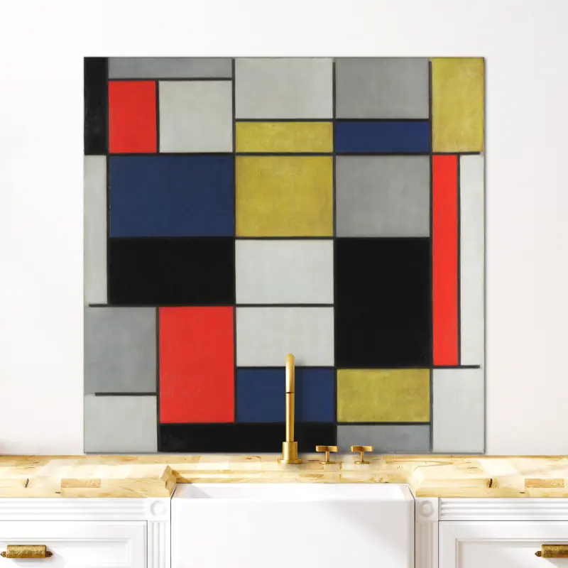 De Grote Compositie A van Mondriaan De Grote Compositie A van Mondriaan - Afbeelding 5