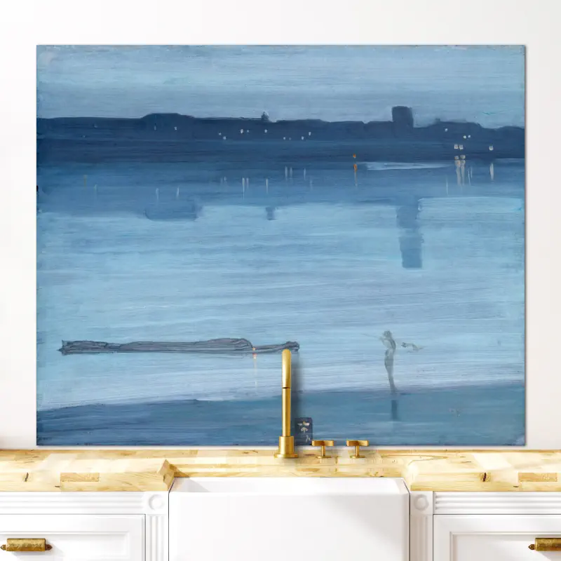 Een Blauwzilveren Nacht in Chelsea van James Whistler Een Blauwzilveren Nacht in Chelsea van James Whistler - Afbeelding 5