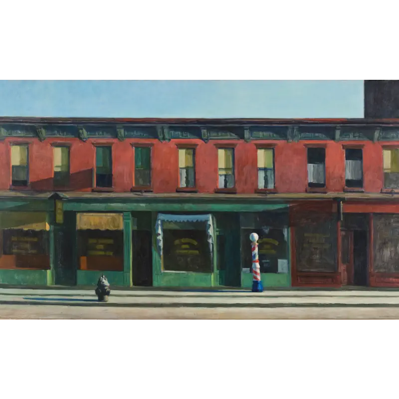 Een Vroege Zondagmorgen van Edward Hopper een-vroege-zondagmorgen-van-edward-hopper