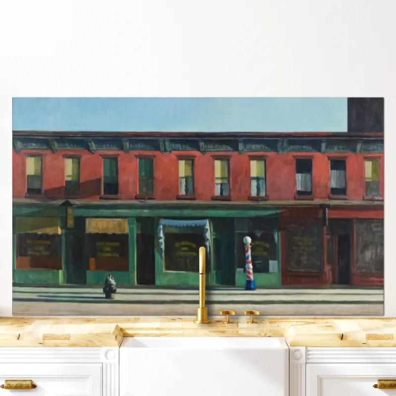 Een Vroege Zondagmorgen van Edward Hopper Een Vroege Zondagmorgen van Edward Hopper - Afbeelding 5
