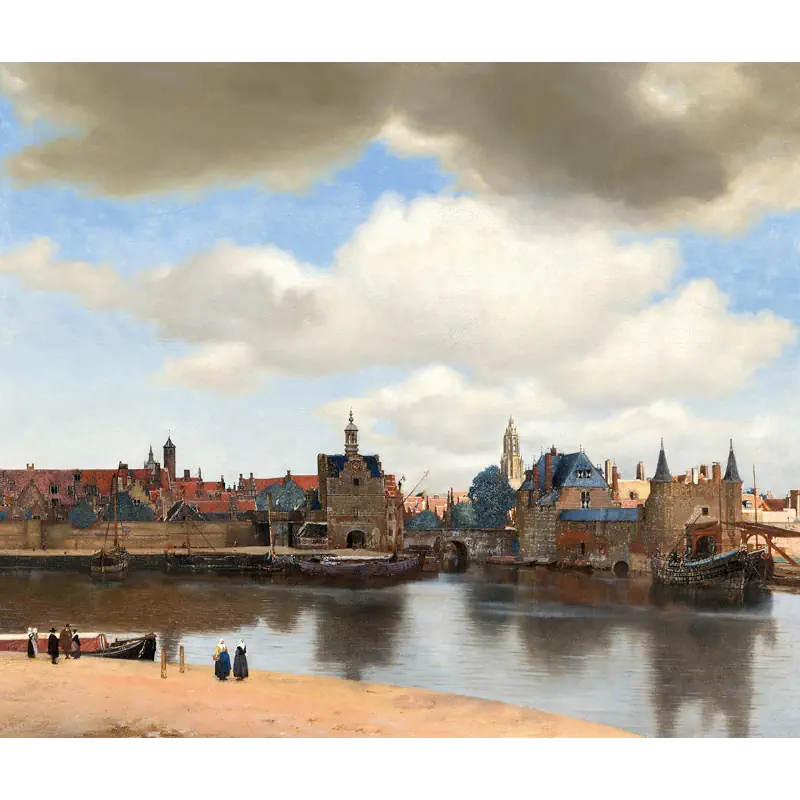 Gezicht op Delft van Vermeer gezicht-op-delft-van-vermeer