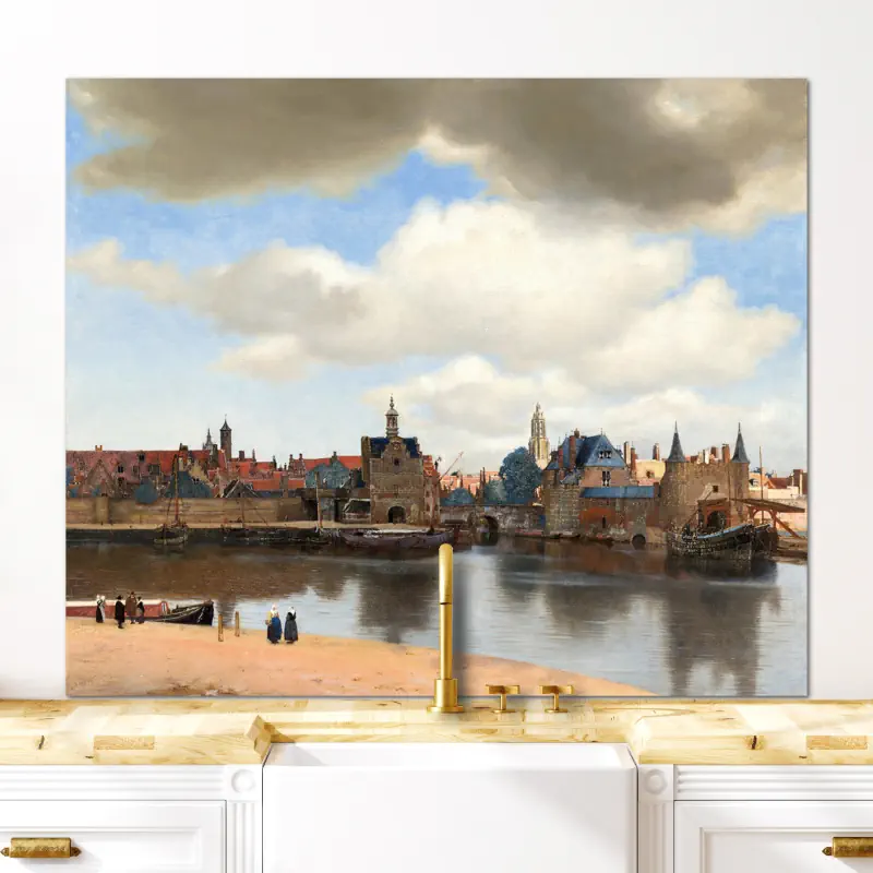Gezicht op Delft van Vermeer Gezicht op Delft van Vermeer - Afbeelding 5