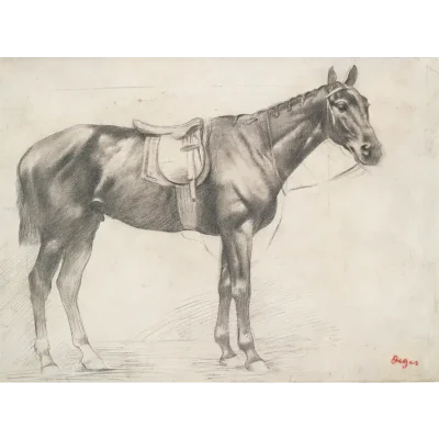 paard-met-zadel-en-hoofdstel-van-degas