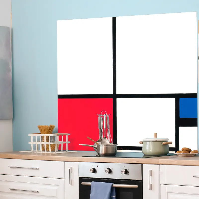 Rood Blauwe Compositie Nummer 1 van Mondriaan Rood Blauwe Compositie Nummer 1 van Mondriaan - Afbeelding 2
