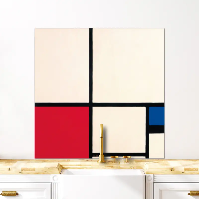 Rood Blauwe Compositie Nummer 1 van Mondriaan Rood Blauwe Compositie Nummer 1 van Mondriaan - Afbeelding 5