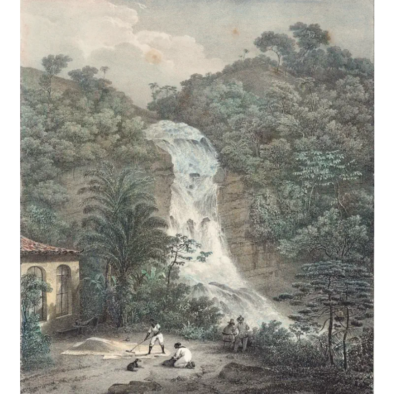 Tijuca Waterval van Johann Rugendas tijuca-waterval-van-johann-rugendas