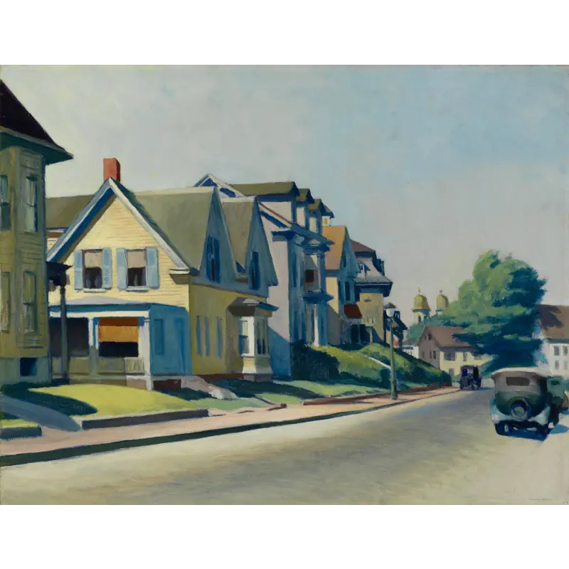 Zon in de Prospectstraat van Edward Hopper zon-in-de-prospectstraat-van-edward-hopper
