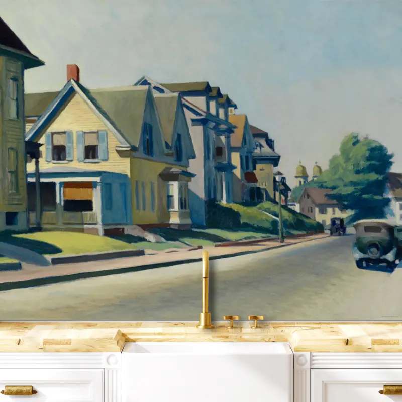 Zon in de Prospectstraat van Edward Hopper Zon in de Prospectstraat van Edward Hopper - Afbeelding 5