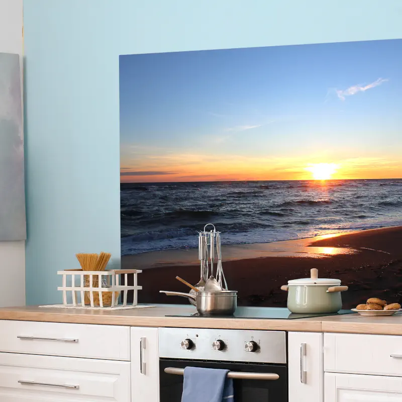 Zonsondergang op het Strand Zonsondergang op het Strand - Afbeelding 2