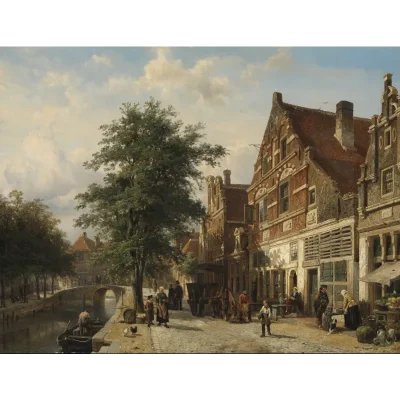 zuiderhavendijk-te-enkhuizen-van-cornelis-springer