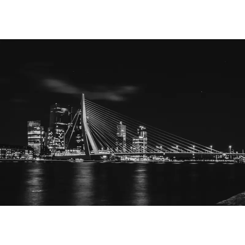 Zwart-Wit Foto van de Rotterdamse Maasboulevard zwart-witte-foto-van-de-rotterdamse-maasboulevard