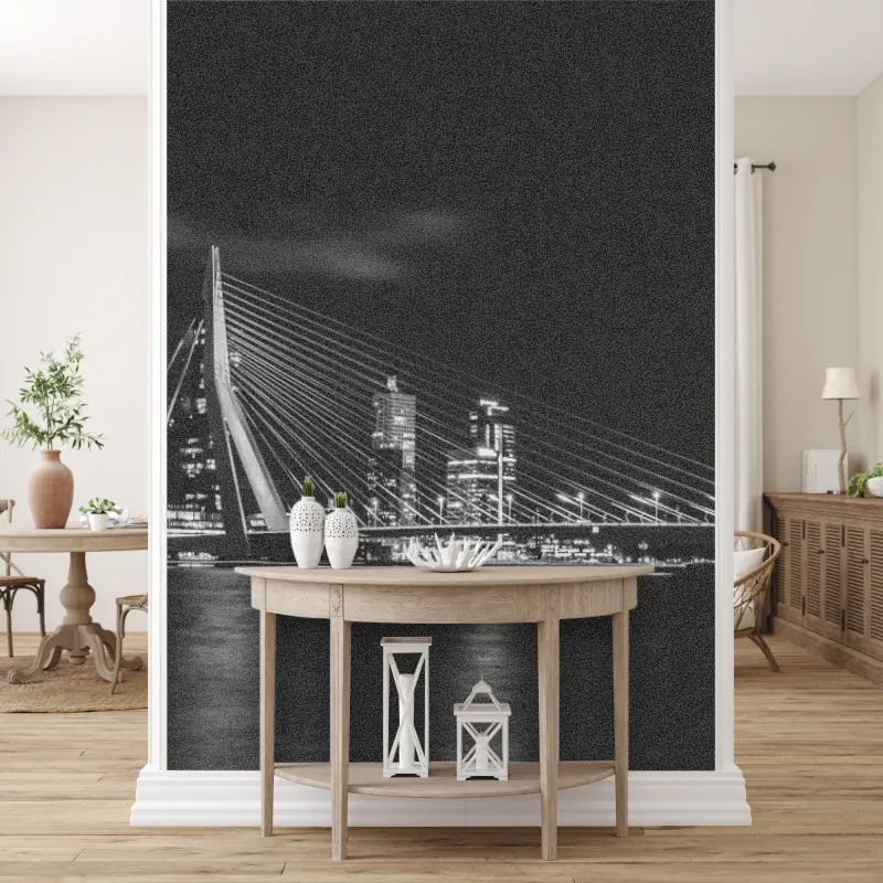 Zwart-Wit Foto van de Rotterdamse Maasboulevard Zwart-Wit Foto van de Rotterdamse Maasboulevard - Afbeelding 4