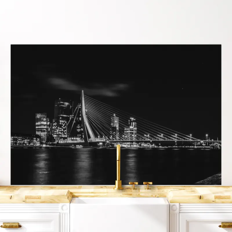 Zwart-Wit Foto van de Rotterdamse Maasboulevard Zwart-Wit Foto van de Rotterdamse Maasboulevard - Afbeelding 5