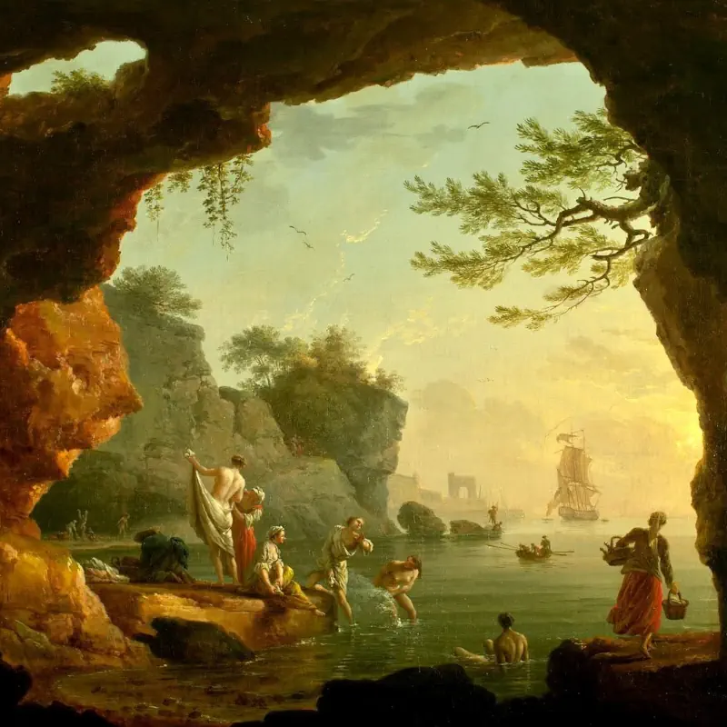 de-badgasten-van-claude-joseph-vernet de badgasten van claude joseph vernet