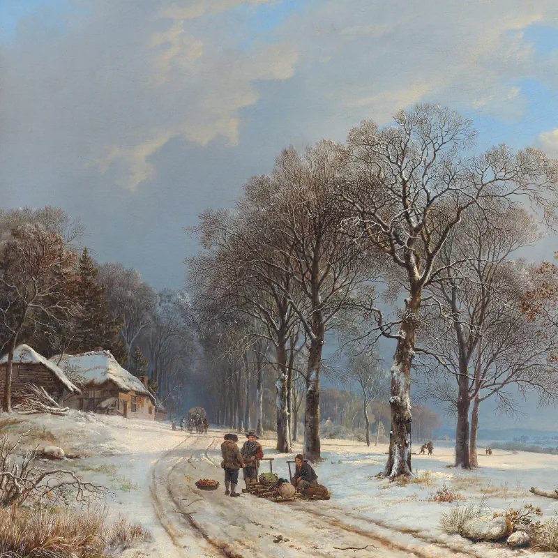 winterlandschap-barend-c-koekoek winterlandschap barend c koekoek