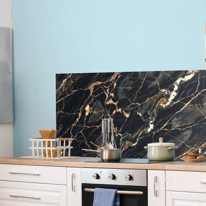 Marmerlook Nero Marquina Type 02 marmerlook-keuken-achterwand-nero marquina-type-02A