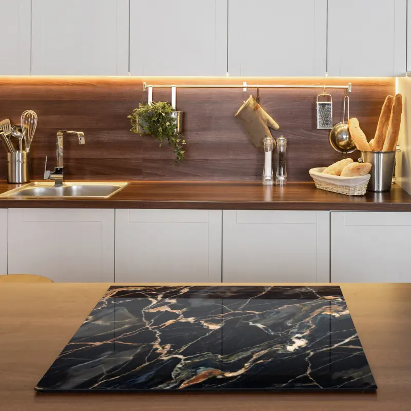 Marmerlook Nero Marquina Type 02 marmerlook-keuken-achterwand-nero marquina-type-02B